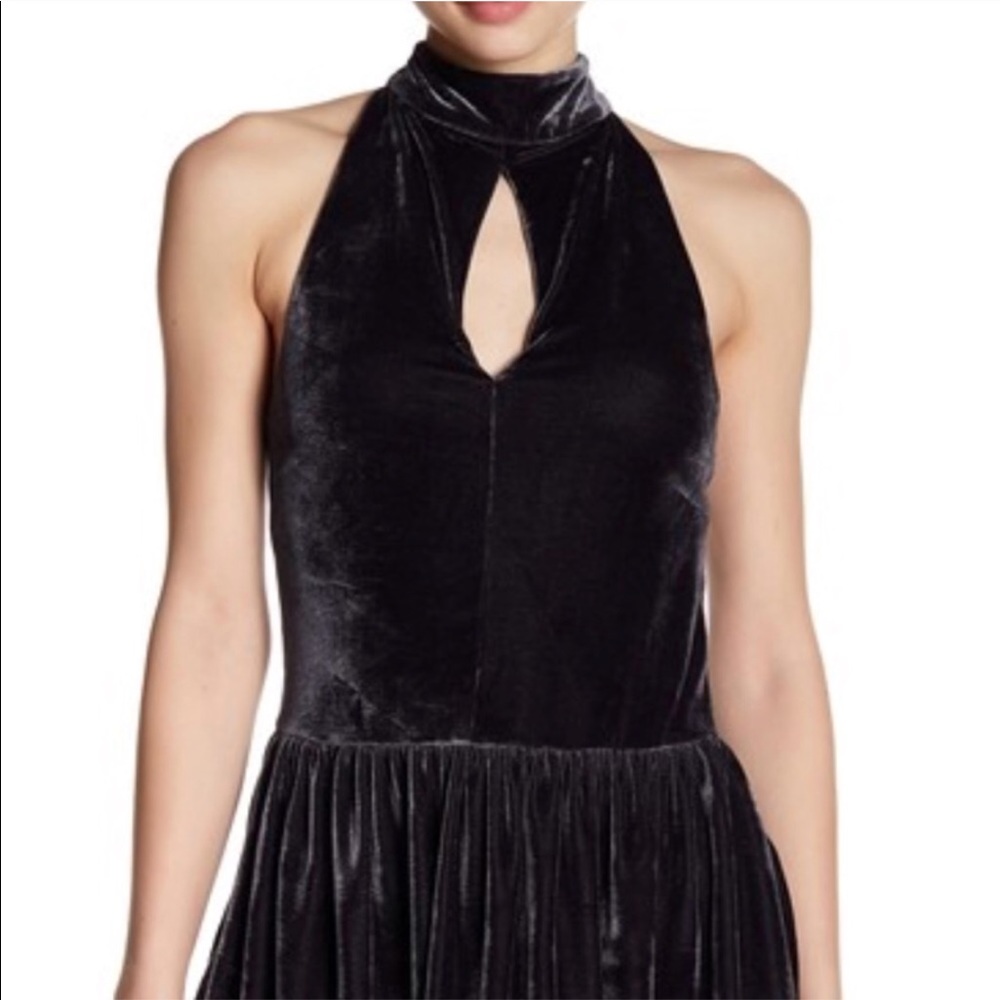 NWT TART Velvet Keyhole Peplum Top Gray XS S L